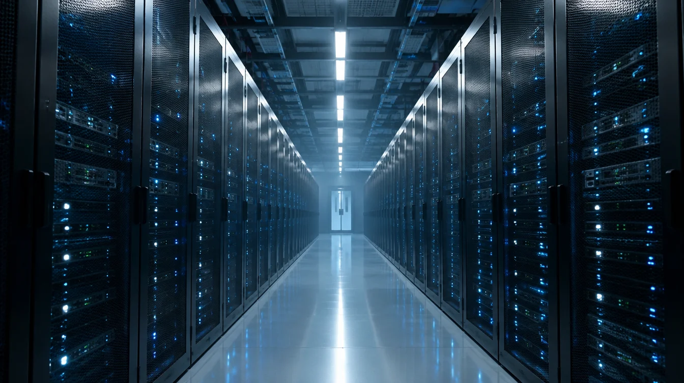 Server racks in a data center
